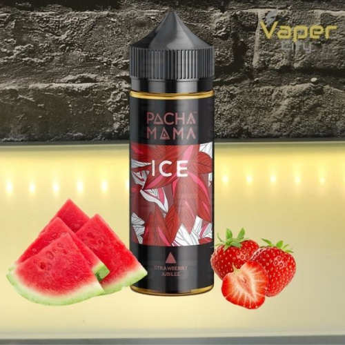 Pacha Mama Flavor Shot 120ml–Strawberry Jubilee Ice